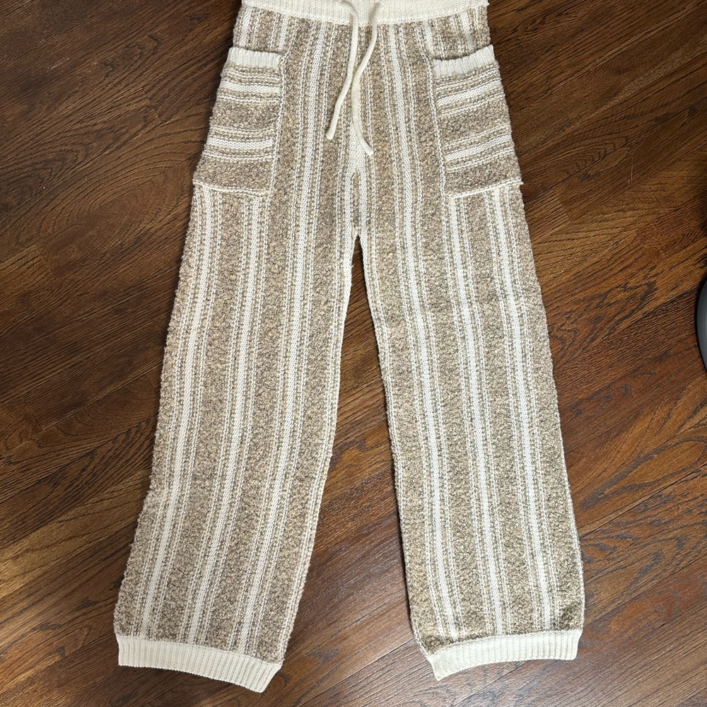 Cozy Knit Striped Lounge Pants